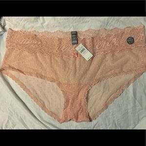 Aerie lace boybrief panties, pink